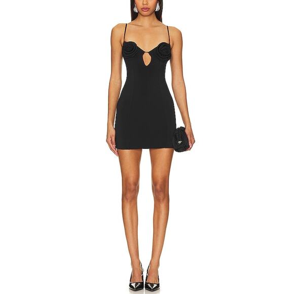 AFRM Dresses & Skirts - Afrm Sleek Noir Silas Mini Dress Size M NWT